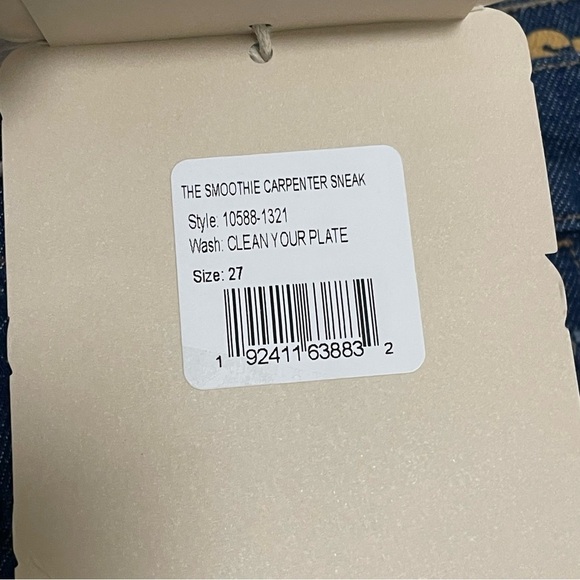 Mother Snacks! The Smoothie Carpenter Sneak Jean in Clean Your Plate Sz 27 NWT - Picture 6 of 10